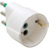 Adattatore semplice spina 16A a 1 presa Schuko P30 bianca (Blister)