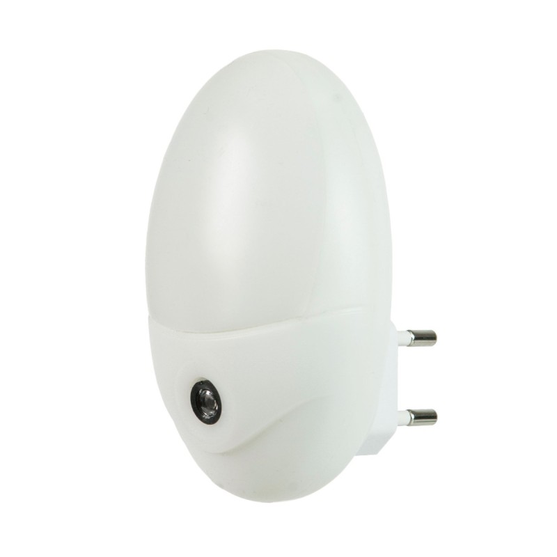 Luce spia notturna LED con sensore crepuscolare e spina 2P 2,5A.