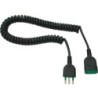 Prolunga estensibile 5m con spina e presa 10A (cavo 3G1) nera.