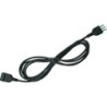Prolunga lineare 3m con spina e presa 10A nera.
