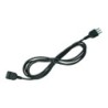 Prolunga lineare 3m (cavo 3G1) con spina e presa 10A nera.