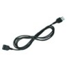 Prolunga lineare 5m (cavo 3G1) con spina e presa 10A nera.