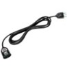 Prolunga lineare 3m con spina 16A (S17) e presa Bipasso P40 nera.