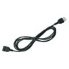 Prolunga lineare 8m (cavo 3G1) con spina e presa 10A nera.