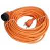 Prolunga lineare Garden 20m con spina e presa tedesca 2P arancione.