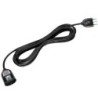 Prolunga lineare 30m (cavo 3G1,5) con spina 16A (S17) e presa Bipasso P40 nera.