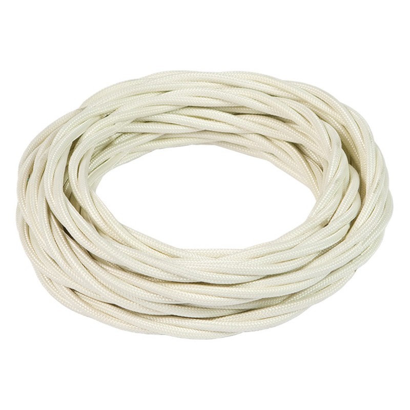 Cavo treccia seta 3G0,50 matassa 100m avorio