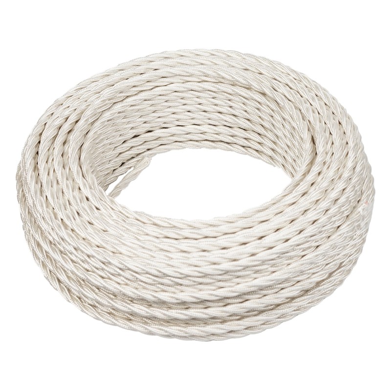 Cavo treccia seta 3G1,50 matassa 50m avorio