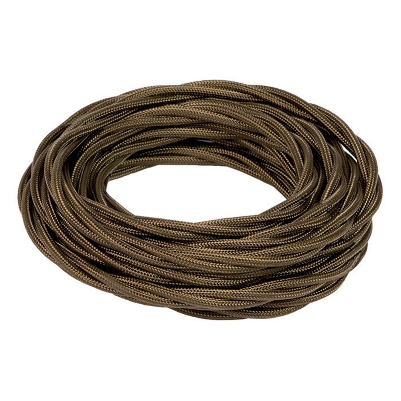 Cavo treccia seta 3G0,75 matassa 50m marrone
