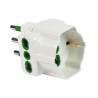Adattatore triplo spina 16A a 2 Bipasso + 1 Schuko bianca (Eco)