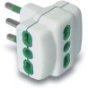Adattatore triplo spina 16A a 3 prese Bipasso bianca (Eco)