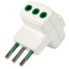 Adattatore triplo spina 10A a 3 prese 10A bianca (Eco)