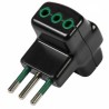 Adattatore triplo spina 10A a 3 prese 10A nera (Eco)