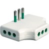 Adattatore triplo piatto spina 10A a 3 prese 10A bianca (Eco)