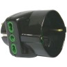 Adattatore triplo Vertical System spina Schuko a 2 Bipasso + 1 P40 nera (Eco)