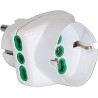 Adattatore triplo Vertical System spina Schuko a 2 Bipasso + 1 P40 bianca (Eco)