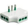 Adattatore triplo piatto spina 16A a 3 prese Bipasso bianca (Eco)