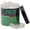 Kit 50 plug RJ45 Cat. 6 UTP passanti con copriplug