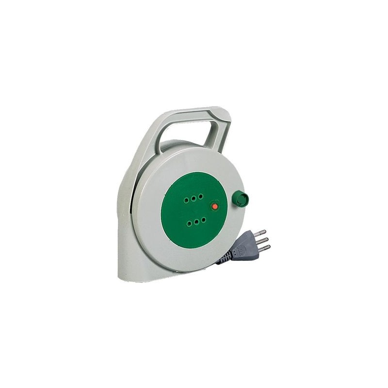 Avvolgicavo Puma 5m con 2 prese 10A e spina 10A (S11)