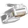 Spina plug RJ45 Cat. 5e UTP passante trasparente