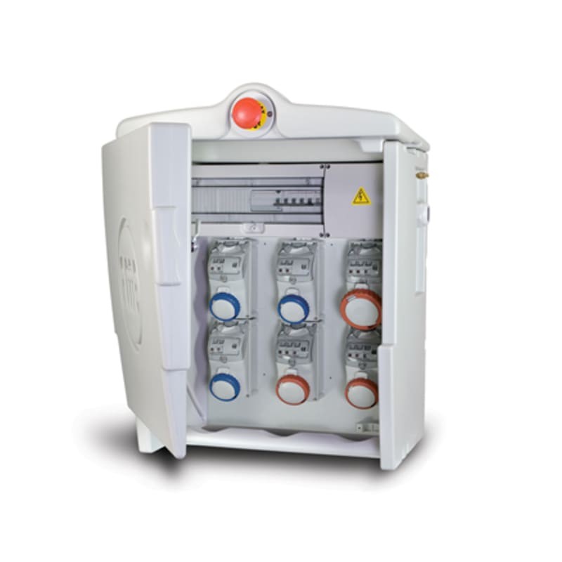 Quadro Polifemo MIDI ASC con 6 prese mix, emergenza e morsettiera (18kW)