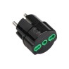 Adattatore Schuko plug a 1 presa Bipasso nera (Eco)