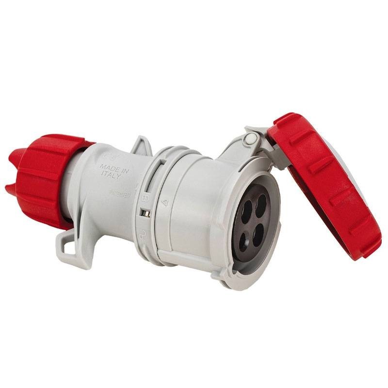 Presa industriale mobile 3P+T 16A 400V IP67 a vite.