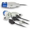 Adattatore Optimus nero spina 16A a 1 CEE e 1 Bipasso P40.