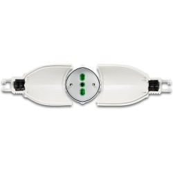 Adattatore Optimus nero spina 16A a 1 CEE e 1 Bipasso P40.
