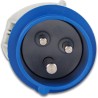 Adattatore Optimus nero spina 16A a 1 CEE e 1 Bipasso P40.