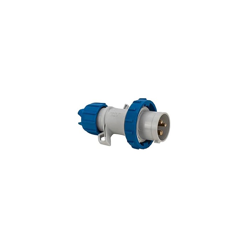 Spina industriale mobile 2P+T 16A 230V IP67 a vite