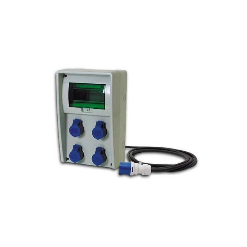 Quadro Ulisse 250 ASC IP44 con 4 prese CEE 16A inclinate e cavo (3kW)
