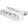 Multipresa Relife ECO 3 uscite Bipasso P40 con cavo 1,5m, interruttore e spina 16A