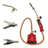 Set saldatore con cannello, tubo gomma, 3 bruciatori, corpo metallo, 2,1 kW