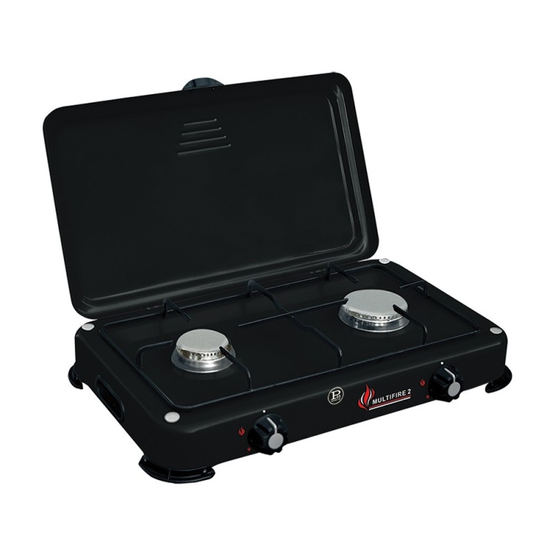 Fornello 2 fuochi inox colore nero