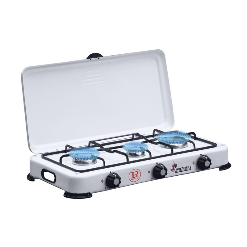 Fornello 3 fuochi inox