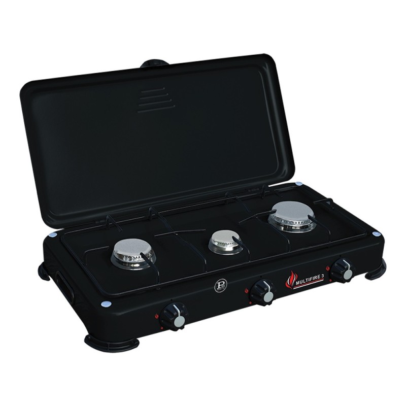 Fornello 3 fuochi inox colore nero