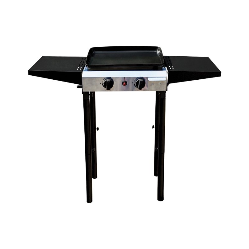 Piastra cottura gas 2 bruciatori con gambe