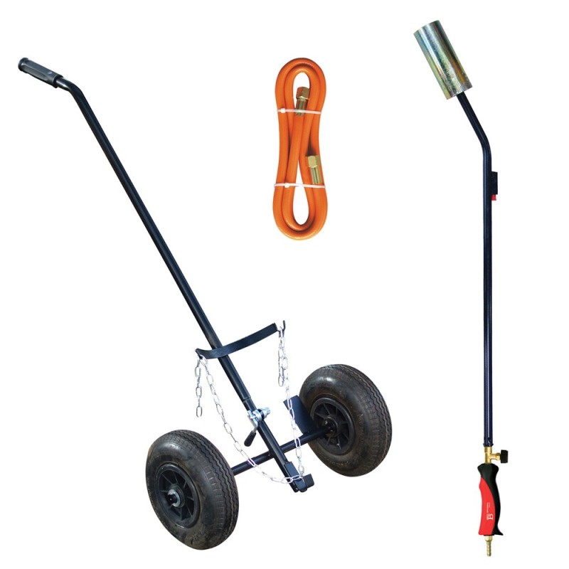 Kit bruciaerba professionale con carrello porta bombola