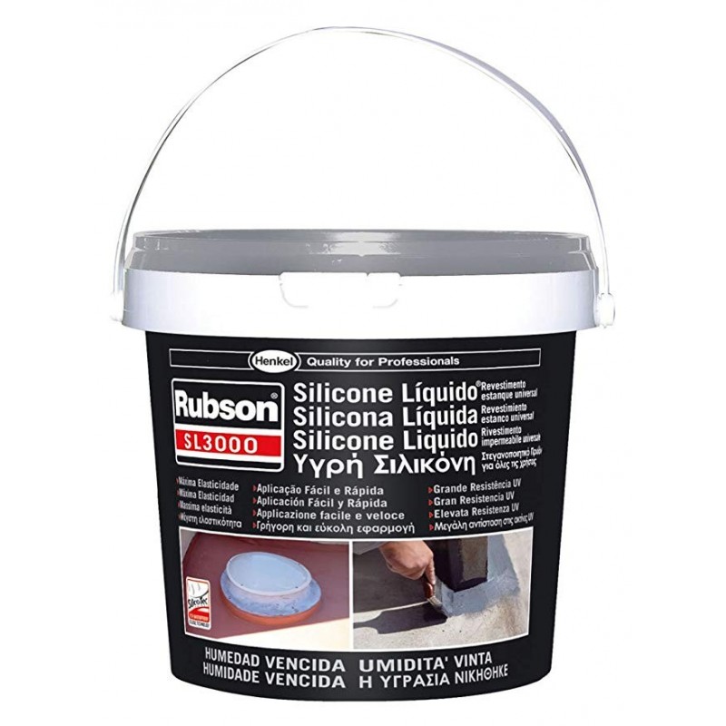 RUBSON AQUABLOCK SILICONE LIQUIDO SL 3000  Nero 5Kg