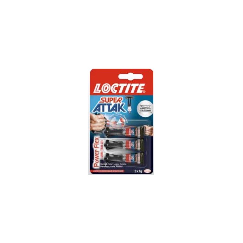LOCTITE SUPER ATTAK MINI TRIO POWER FLEX 3x1g  - Palbox