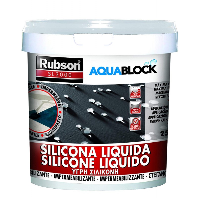 RUBSON AQUABLOCK SILICONE LIQUIDO SL 3000  Bianco 25Kg