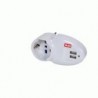 ADATTAT. 1PRESA UNIVER. 2USB BIANCO