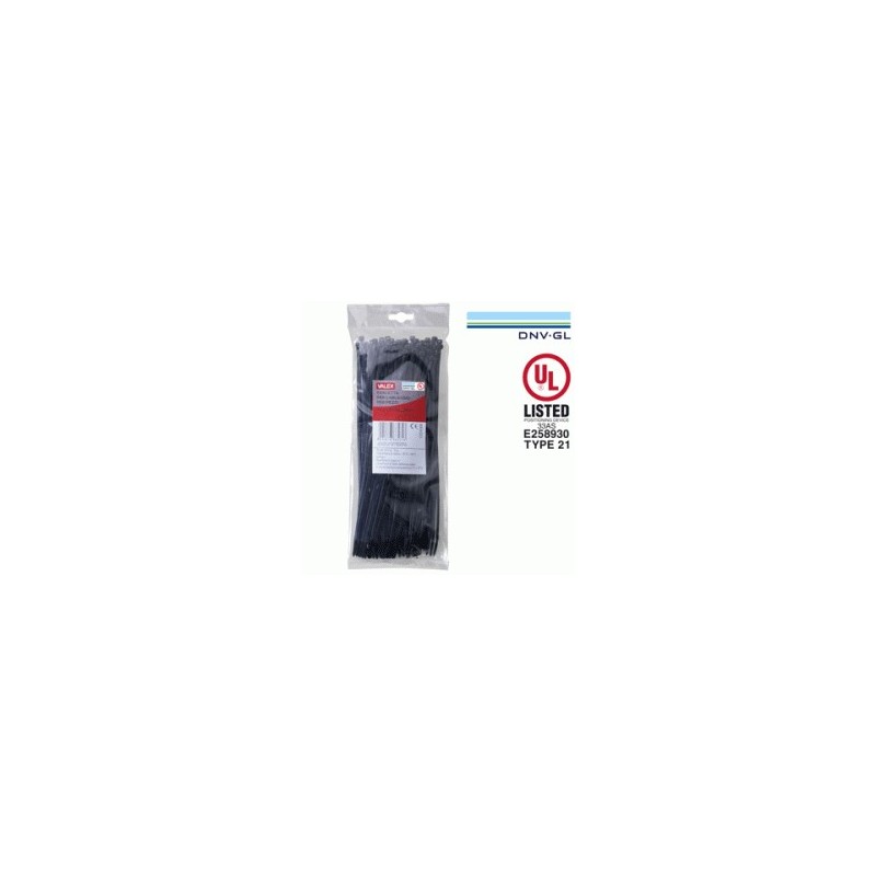 FASCETTA CABL. NERA 250X4,8MM 100PZ