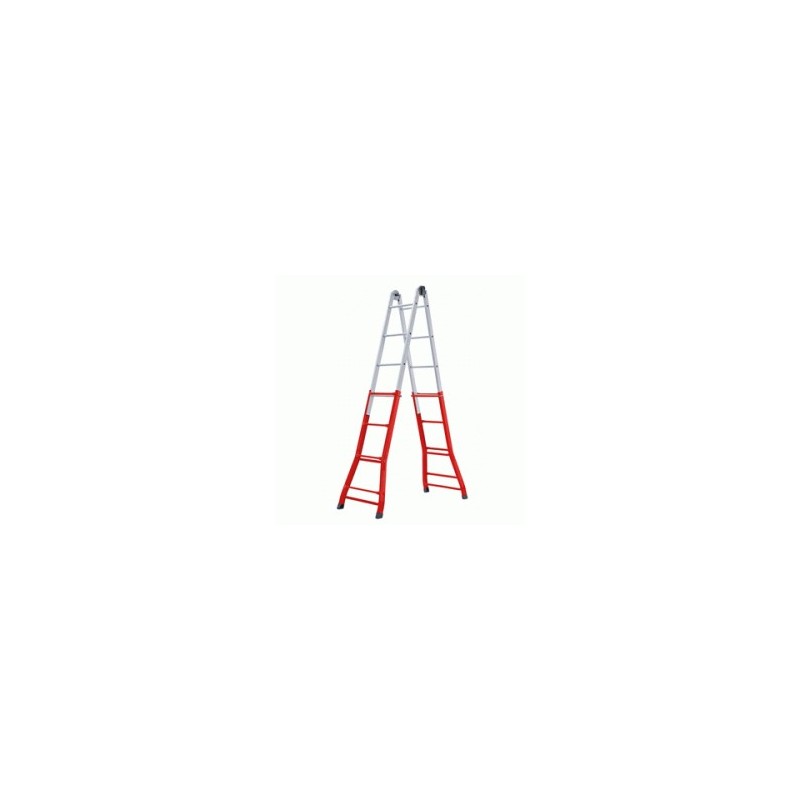 SCALA TELESCOPICA 4+4 ACCIAIO