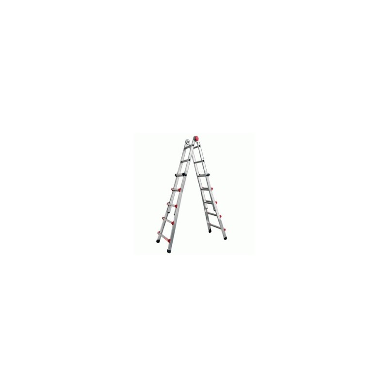 SCALA TELESCOPICA ALLUMINIO 5+5 GRADINI