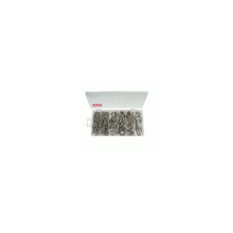 GANCI CON VITE 150 PEZZI INOX